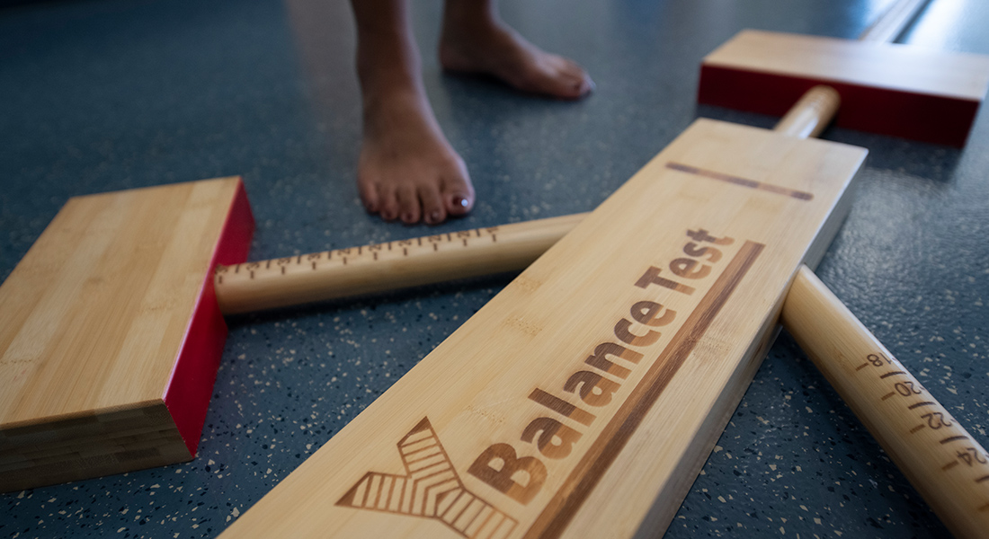 Balance therapy quipment at Spaulding Outpatient Center South Shore YMCA Quincy